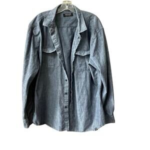 Marc Ecko Mens XL Button Down Long Sleeve Cotton Minimalist Preppy Casual